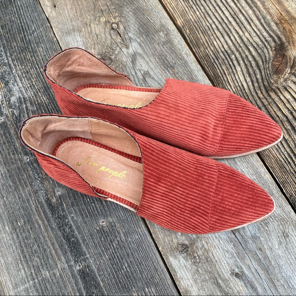 Free People NWOT Royale Corduroy Pointed Flats - Picture 3 of 9